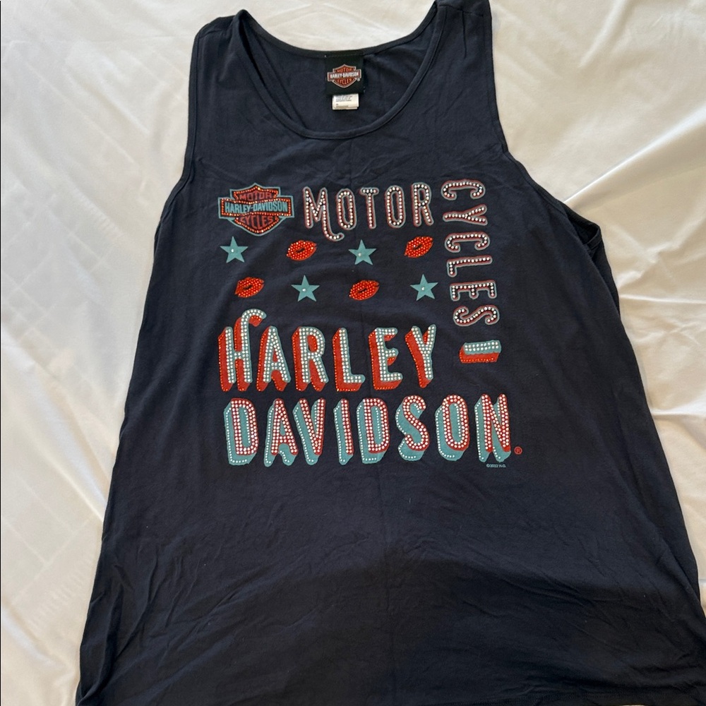 Harley-Davidson Black and Red Graphic Tank